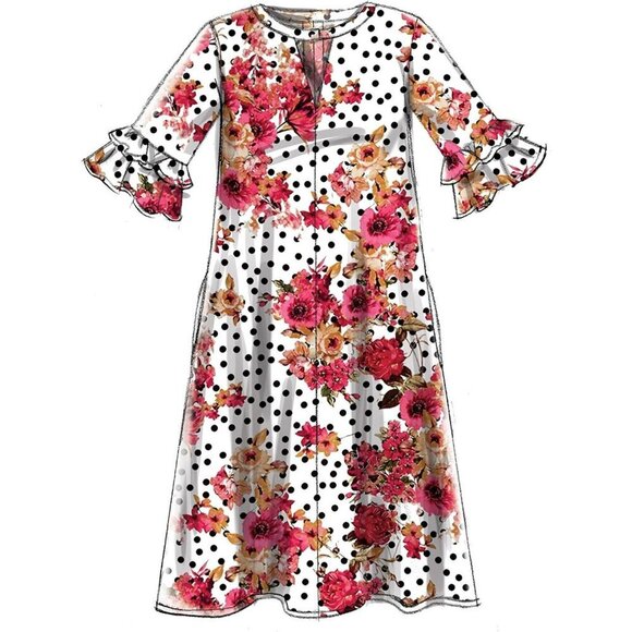 McCalls Sewing Pattern 7711 Dress Shaped Hem Misses Size XS-XL - Picture 5 of 6